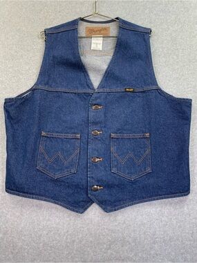 Vintage Wrangler Authentic Western Denim Vest